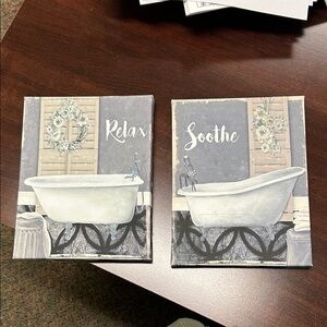 Relax and Soothe Bath Canvas Set